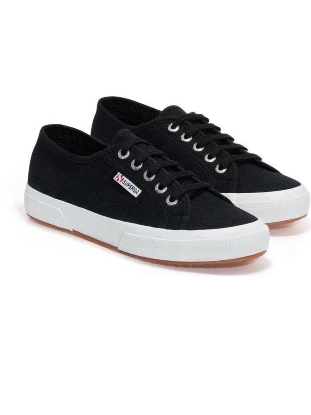 Superga 2750-Cotu Classic Black White Italy Canvas Sneakers Women’s US Size 6